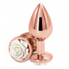 NS Novelties Rear Assets Rose Buttplug Medium White NS Novelties Rear Assets Rose Buttplug Medium White
