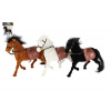 Teddies Kôň fliška so sedlom 22cm, 3 farby Teddies Kôň fliška so sedlom 22cm, 3 farby