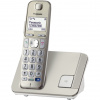 Panasonic KX-TGE210 digitálny bezdrôtový telefón (režim Eco Plus, nechcené blokovanie hovorov, kompatibilita s načúvacími prístrojmi), Platinum