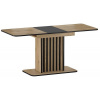 Jedálenský stôl, 130x85cm, rozkladací, MDF, dub artisan, čierny, Signal, KENT Jedálenský stôl, 130x85cm, rozkladací, MDF, dub artisan, čierny, Signal, KENT