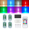 Bezdrôtová LED Stroboskopická Lampa Výkonná USB 4 kusy S Diaľkovým Ovládaním Bezdrôtová LED Stroboskopická Lampa Výkonná USB 4 kusy S Diaľkovým Ovládaním