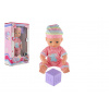 Bábika bábätko 25cm pevné telo plast s kockou v krabici 15x27x8cm Bábika bábätko 25cm pevné telo plast s kockou v krabici 15x27x8cm