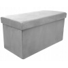 Taburetka čalúnený AGTRADE sivý zamat obdĺžnikový s úložným priestorom 60x30x30 cm Taburetka čalúnený AGTRADE sivý zamat obdĺžnikový s úložným priestorom 60x30x30 cm