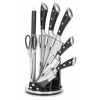 8-dielna súprava nožov s otočným stojanom BestBerg BBK-8SB / čierna/strieborná 8-dielna súprava nožov s otočným stojanom BestBerg BBK-8SB / čierna/strieborná