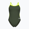 Dámske jednodielne plavky arena Lace Back Solid dark sage/artic lime Dámske jednodielne plavky arena Lace Back Solid dark sage/artic lime