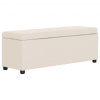 zahrada-XL Lavica s úložným priestorom 116 cm krémová polyester 281319 zahrada-XL Lavica s úložným priestorom 116 cm krémová polyester 281319