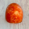 Nefertitis Kalcit oranžový leštený veľký freeform Madagaskar 7 NF57337 - cca 6 x 6,6 cm, 218 g Nefertitis Kalcit oranžový leštený veľký freeform Madagaskar 7 NF57337 - cca 6 x 6,6 cm, 218 g