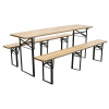 Set pivný DORTMUND Max, stôl 220x70x77 cm, 2x lavica 220x25x47 cm, drevo 27 mm (802032)