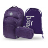 BAAGL SET 3 Coolmate Plum: batoh, peračník, vrecko BAAGL SET 3 Coolmate Plum: batoh, peračník, vrecko