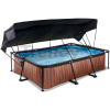 Bazén so strieškou a filtráciou Wood pool Exit Toys oceľová konštrukcia 300*200*65 cm hnedý od 6 rokov Bazén so strieškou a filtráciou Wood pool Exit Toys oceľová konštrukcia 300*200*65 cm hnedý od 6 rokov