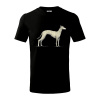 Vintage Whippet - Tričko detské bavlnené - 146 cm/10 rokov ( Čierna ) Vintage Whippet - Tričko detské bavlnené - 146 cm/10 rokov ( Čierna )