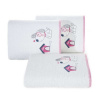 Bielo ružová detská osuška so psíkom Šírka 70 cm | Dĺžka 140 cm biela Bielo ružová detská osuška so psíkom Šírka 70 cm | Dĺžka 140 cm biela