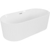 Mexen Paola voľne stojaca vaňa s ryhovaním 150 x 75 cm, biely lesk, chrómový prepad - 52721507500-01 Mexen Paola voľne stojaca vaňa s ryhovaním 150 x 75 cm, biely lesk, chrómový prepad - 52721507500-01