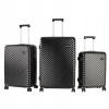 Aga Travel Sada cestovných kufrov čiernych tvrdých ABS 189L Aga Travel Sada cestovných kufrov čiernych tvrdých ABS 189L