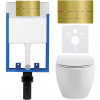 CERANO - Kompletný podomietkový WC set Lite/Dure - biela lesklá - WC tlačidlo Line, zlatá - na zamurovanie - 51,5x35 cm CER-8050BD84292 CERANO - Kompletný podomietkový WC set Lite/Dure - biela lesklá - WC tlačidlo Line, zlatá - na zamurovanie - 51,5x35 cm CER-8050BD84292