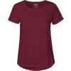 NEUTRAL O 80012 / Dámske bio tričko s vyhrnutými rukávmi - bordeaux M NEUTRAL O 80012 / Dámske bio tričko s vyhrnutými rukávmi - bordeaux M