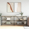 zahrada-XL Konzolový stolík sonoma 200x30x75 cm kompozitné drevo a železo 832859 zahrada-XL Konzolový stolík sonoma 200x30x75 cm kompozitné drevo a železo 832859