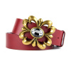 Pánsky kožený opasok FLOWER, Slovenská výroba - bordová Pánsky kožený opasok FLOWER, Slovenská výroba - bordová