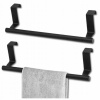 Čierne vešiaky LOFT na kuchynské utierky, 2ks, na skrinku, dvere, do kúpeľne Čierne vešiaky LOFT na kuchynské utierky, 2ks, na skrinku, dvere, do kúpeľne