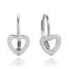 MINET Strieborné náušnice srdiečka s bielym zirkónom JMAS0235SE00 MINET Strieborné náušnice srdiečka s bielym zirkónom JMAS0235SE00