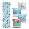 Súprava 4 vianočných obliečok na vankúš a behúň na stôl Minimalist Cushion Covers Winter Wonderland Súprava 4 vianočných obliečok na vankúš a behúň na stôl Minimalist Cushion Covers Winter Wonderland
