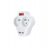Solight Rozbočovač s USB A+C nabíjačkou, 2 x 10A, biely, vypínač (P99USBC) Solight Rozbočovač s USB A+C nabíjačkou, 2 x 10A, biely, vypínač (P99USBC)