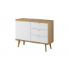 Komoda PRIMO PKSZ107 - dub riviera + biela Komoda PRIMO PKSZ107 - dub riviera + biela