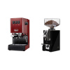 Gaggia Classic E24, red + Eureka Mignon Specialita Compatto, CR black Gaggia Classic E24, red + Eureka Mignon Specialita Compatto, CR black