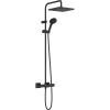HANSGROHE Vernis Shape Showerpipe EcoSmart nástenný sprchový systém s termostatom, horná sprcha 1jet 240 x 240 mm, ručná sprcha 2jet, matná čierna, 26429670 HANSGROHE Vernis Shape Showerpipe EcoSmart nástenný sprchový systém s termostatom, horná sprcha 1jet 240 x 240 mm, ručná sprcha 2jet, matná čierna, 26429670