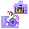 Xrec Digitální fotoaparát 40mp HD fotoaparát s objektivem pro selfie pro děti, MP3 hry / H05 / Fialový jednorožec Xrec Digitální fotoaparát 40mp HD fotoaparát s objektivem pro selfie pro děti, MP3 hry / H05 / Fialový jednorožec