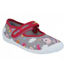 Papuče Raweks DOROTKA D8 dievčenské papuče na suchý zips jednorožec tkanina R35 Papuče Raweks DOROTKA D8 dievčenské papuče na suchý zips jednorožec tkanina R35