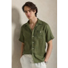 Ľanová košeľa Polo Ralph Lauren 710966421 zelená XL Ľanová košeľa Polo Ralph Lauren 710966421 zelená XL