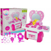 LEAN Toys Detský toaletný stolík, kozmetická súprava s doplnkami do vlasov LEAN Toys Detský toaletný stolík, kozmetická súprava s doplnkami do vlasov