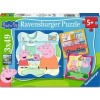 RAVENSBURGER Prasiatko Peppa Rodina na prvom mieste! 3x49 dielov RAVENSBURGER Prasiatko Peppa Rodina na prvom mieste! 3x49 dielov