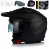 MOTOCYKLOVÁ PRILBA VITO TRIAL ČIERNA MATNÁ OTVORENÁ ĽAHKÁ + ŠILT + 2x SKLO MOTOCYKLOVÁ PRILBA VITO TRIAL ČIERNA MATNÁ OTVORENÁ ĽAHKÁ + ŠILT + 2x SKLO