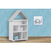Dětský domečkový regál - šedý, 117 cm Dětský domečkový regál - šedý, 117 cm