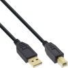 Kábel USB 2.0 A-B M/M 0.3m, High Speed, čierny, pozl. konektor Kábel USB 2.0 A-B M/M 0.3m, High Speed, čierny, pozl. konektor