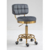 Kozmetická stolička Armani Velur Gold Grafit Kozmetická stolička Armani Velur Gold Grafit