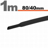 Zmršťovacia hadica 80/40mm 1m čierna bužírka (11033F) Zmršťovacia hadica 80/40mm 1m čierna bužírka (11033F)