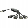 AKYGA USB 2.0 Hub AK-AD-13 4 porty čierny 15cm AKYGA USB 2.0 Hub AK-AD-13 4 porty čierny 15cm