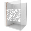 Mexen Kioto L, sprchová zástena Walk-In 110 x 200 cm, 8mm číre sklo biely vzor, ružové zlato profil, 800-110-103-60-85 Mexen Kioto L, sprchová zástena Walk-In 110 x 200 cm, 8mm číre sklo biely vzor, ružové zlato profil, 800-110-103-60-85