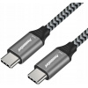 PremiumCord ku31cr1 USB-C ( USB 3.2 GEN 2, 3A, 60W, 20Gbit/s ) bavlněný oplet, 1m PremiumCord ku31cr1 USB-C ( USB 3.2 GEN 2, 3A, 60W, 20Gbit/s ) bavlněný oplet, 1m