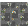 PVC obrus v šírke 140cm - celá rolka 20 metrov - motív Margarétky na šedom PVC obrus v šírke 140cm - celá rolka 20 metrov - motív Margarétky na šedom