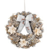Veniec MagicHome Vianoce, závesný, prírodný, s mašľou, 30 cm Veniec MagicHome Vianoce, závesný, prírodný, s mašľou, 30 cm