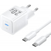 Nabíjačka do siete Vention 1-Port USB-C GaN Charger (20W) s USB-C do USB-C Cable (1M) EU-Plug White (TZ-FEPW0-EU-01) Nabíjačka do siete Vention 1-Port USB-C GaN Charger (20W) s USB-C do USB-C Cable (1M) EU-Plug White (TZ-FEPW0-EU-01)