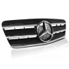 MERCEDES CLK W208 96-02 CL STYLE BLACK CHROME - predná maska MERCEDES CLK W208 96-02 CL STYLE BLACK CHROME - predná maska