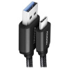 Axagon BUCM3-AM15AB USB-C USB-A, USB 3.2 Gen 1, 3A, ALU, 1,5m, černý Axagon BUCM3-AM15AB USB-C USB-A, USB 3.2 Gen 1, 3A, ALU, 1,5m, černý