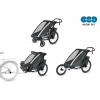 Thule Chariot Cross 2 G3 SINGLE Dark Slate + bike set + kočíkový set + bežecký set