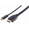 Manhattan kábel USB-C na HDMI, 2 m, čierny 151764 Manhattan kábel USB-C na HDMI, 2 m, čierny 151764