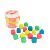 Miniland Vedierko s blokmi na triedenie tvarov, lososové Miniland Vedierko s blokmi na triedenie tvarov, lososové